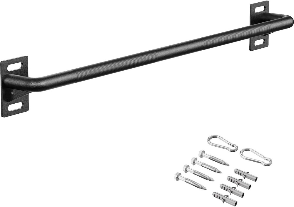 PAPABABE Wall Mounted Pull Up Bar, Chin Up Bar, Strength Training Pull-Up Bars C