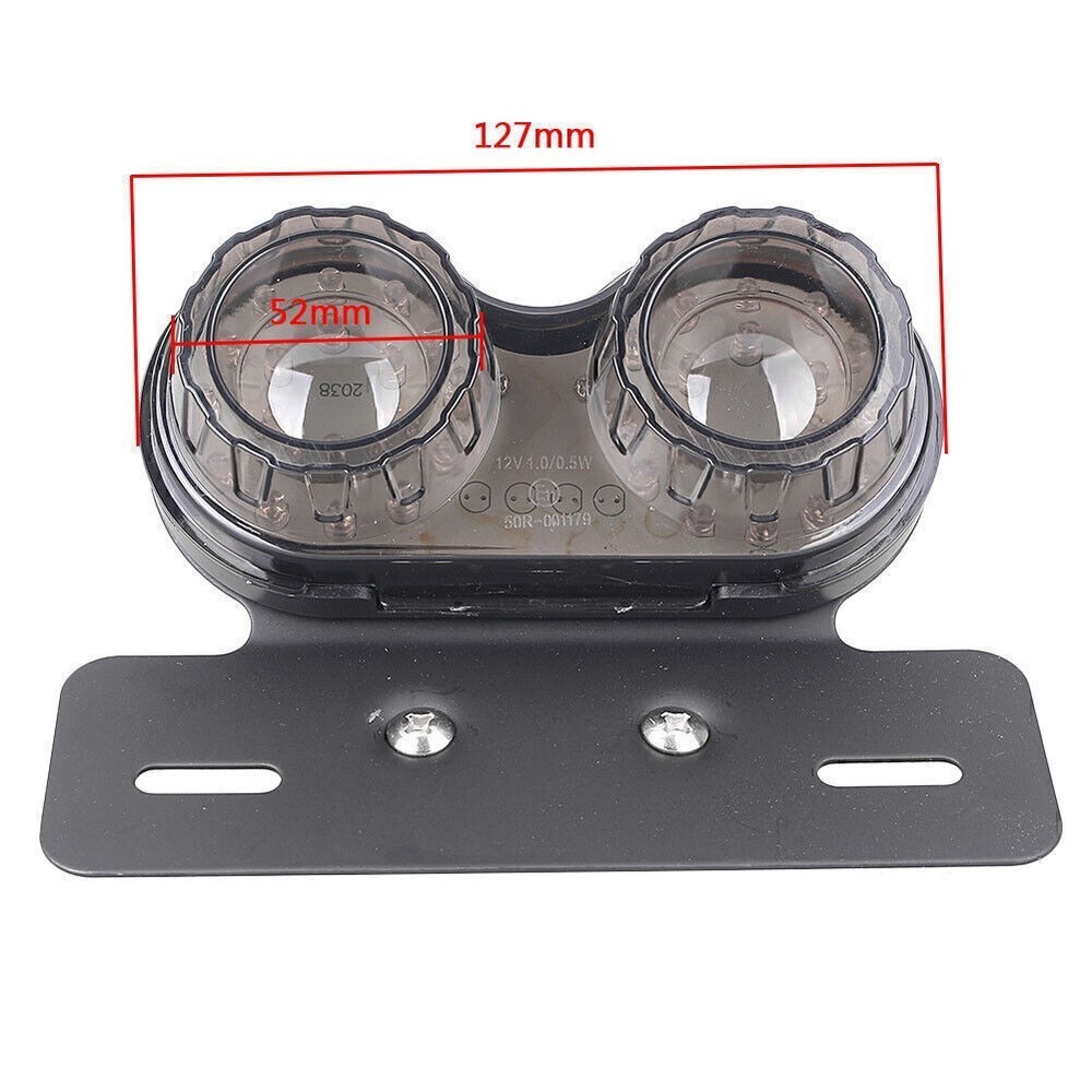Universal Smoke Trinity Integrated Tail Light with License Plate Light