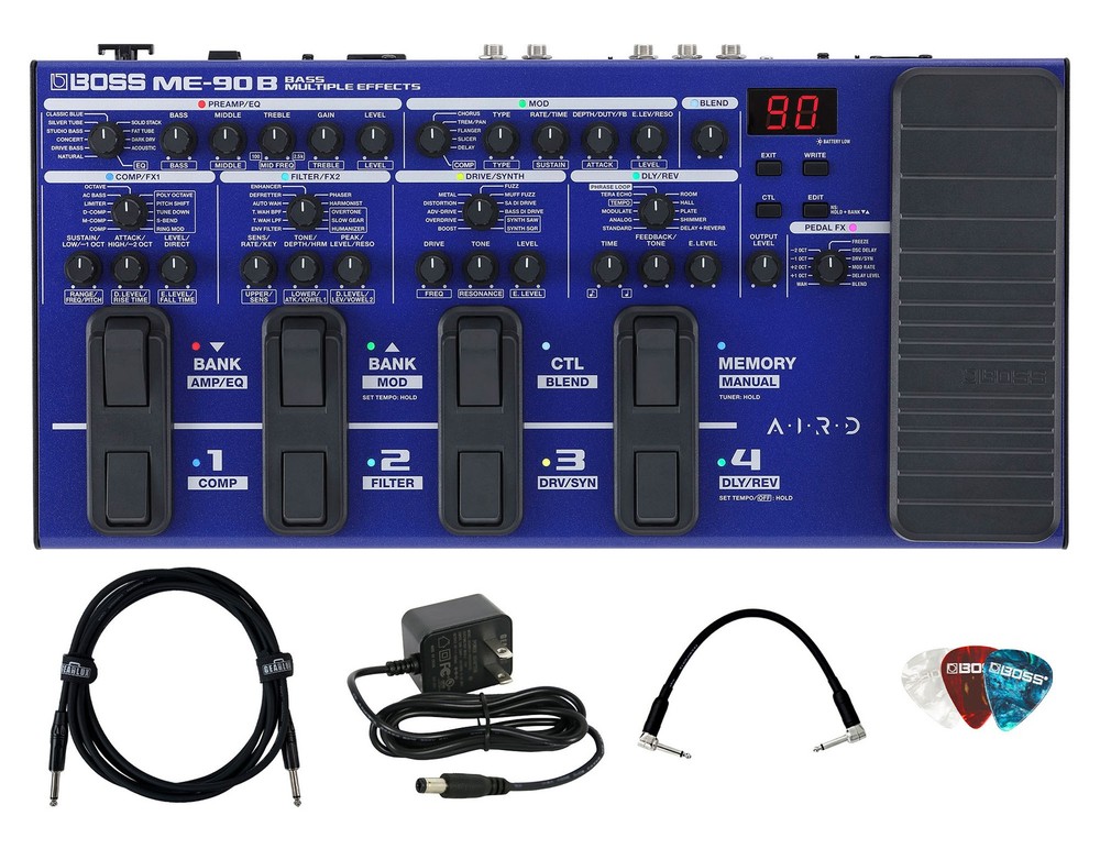 Boss ME-90B Bass Multi-Effects Processor w/ Power Supply