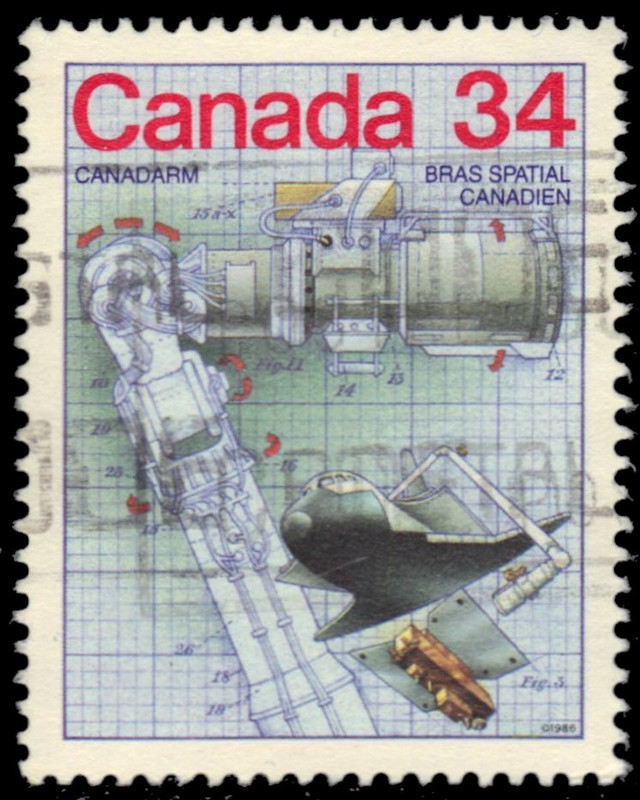 CANADA 1100 - Science and Technology "Space Shuttle Canadarm" (pc23609)