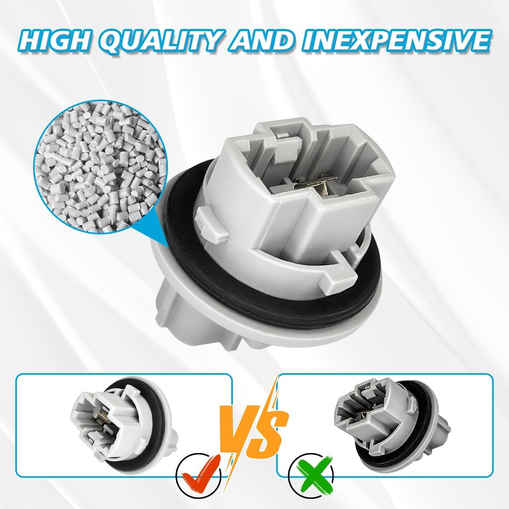 Hirificing 2PCS Turn Signal Bulb Socket, Front Blinker Light Gray