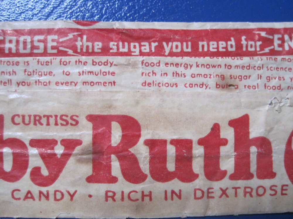 RARE ! Vintage Baby Ruth Candy Bar Wrapper, 1 cent