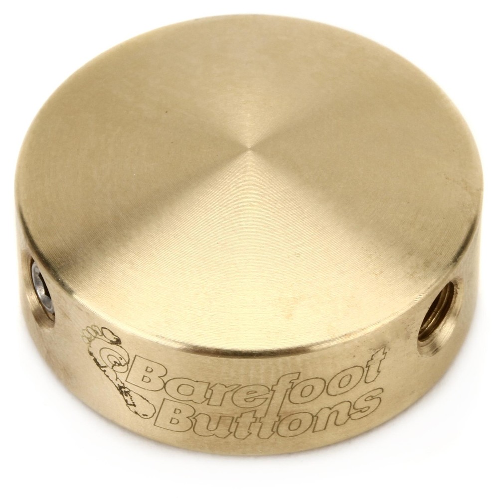 Barefoot Buttons V1 Standard Footswitch Cap - Brass (3-pack) Bundle
