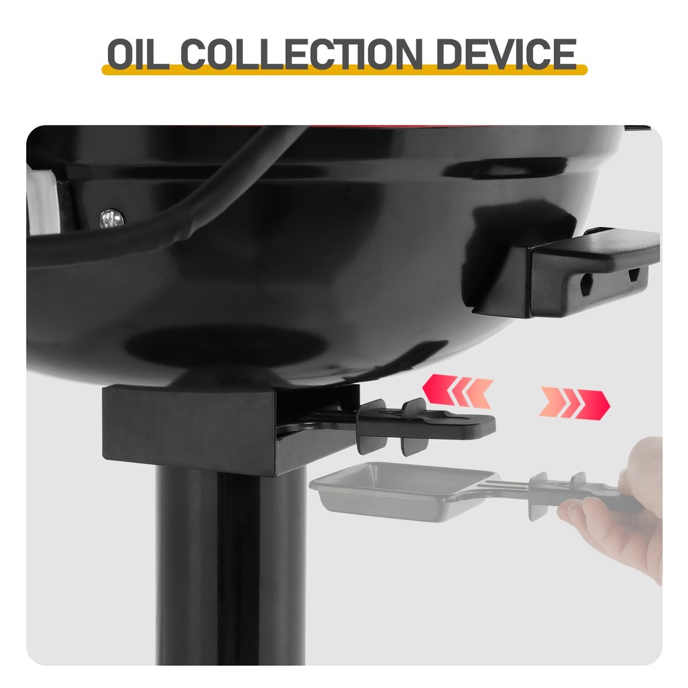 Electric BBQ Grill with Stand, Portable Double Layer Indoor