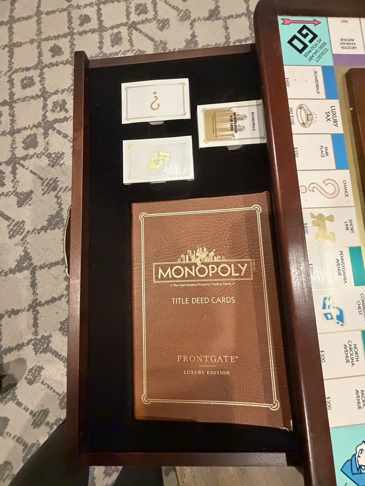 Rare Frontgate luxury Edition Monopoly Board game Preowned