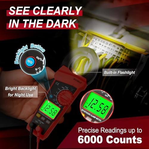 Digital Clamp Meter Multimeter for HVAC Tools 6000 Counts AC/DC Voltage