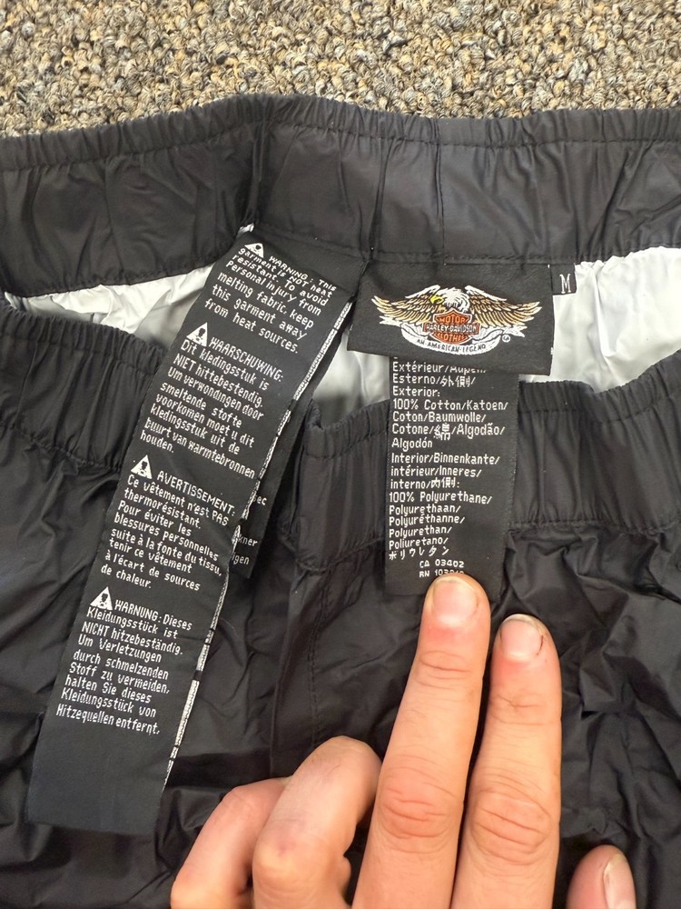 Harley Davidson Rain Gear Top & Bottoms, Size Medium