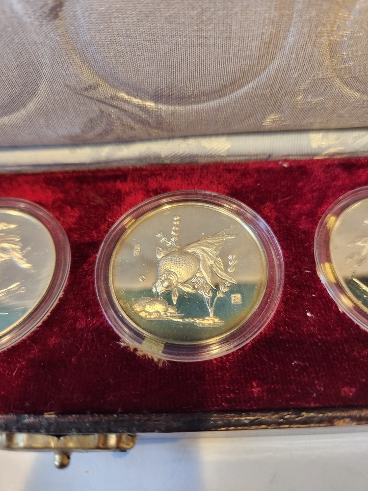 1990 4 PIECE GOLDFISH SILVER SET #48