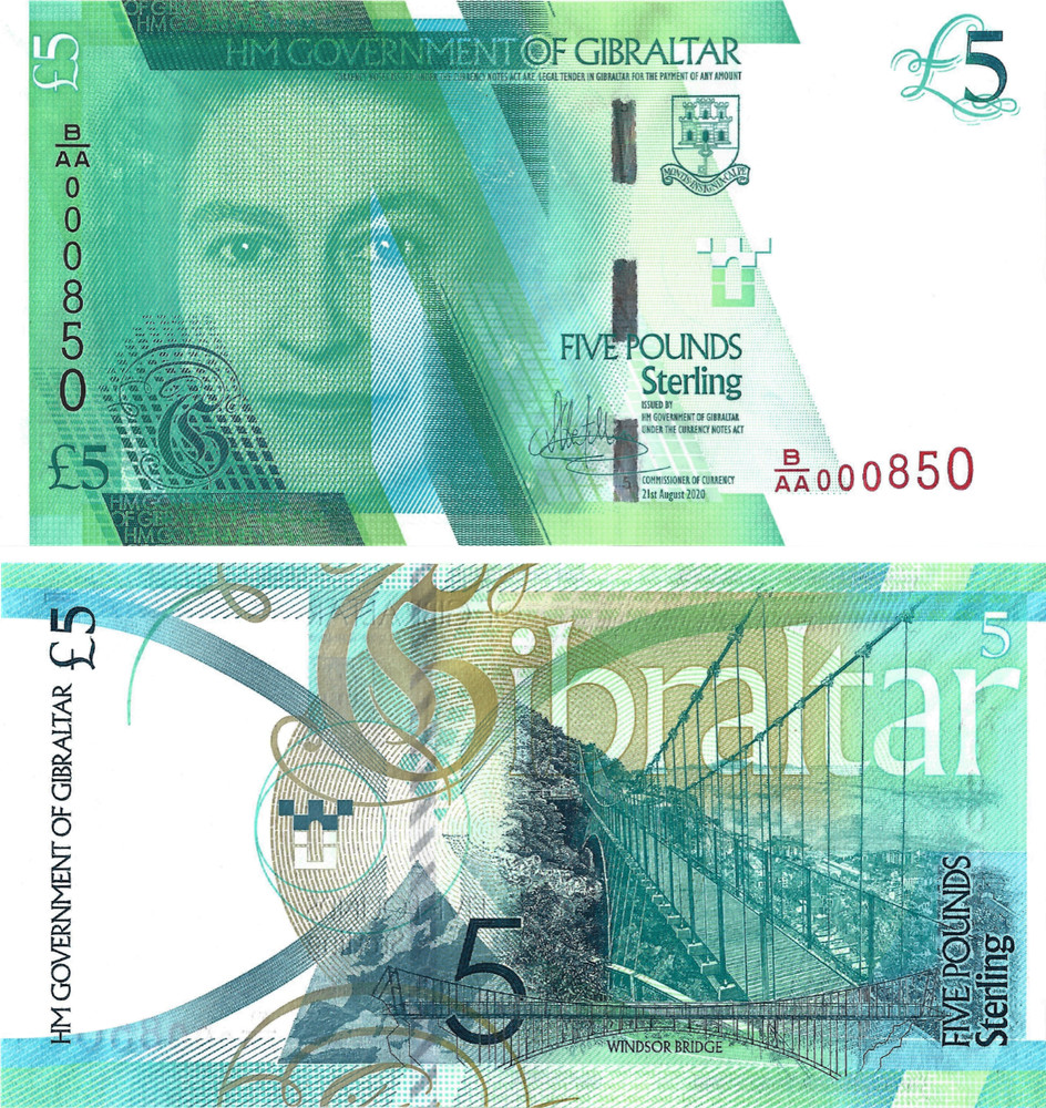 Gibraltar - 2021 £5 Banknote