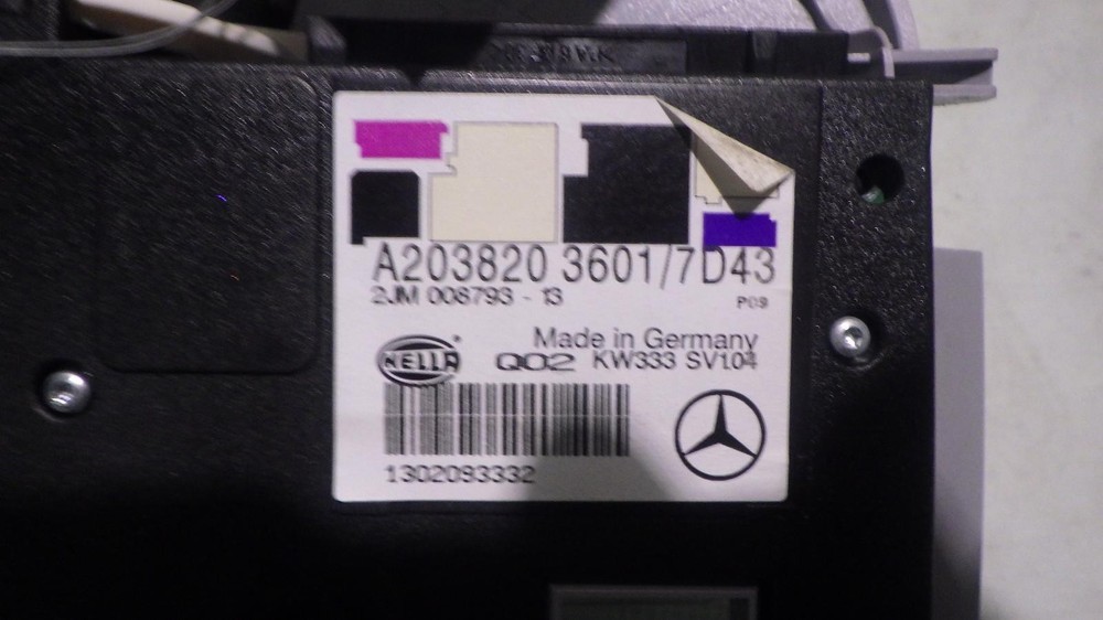 04 MERCEDES C320 OVERHEAD CONSOLE