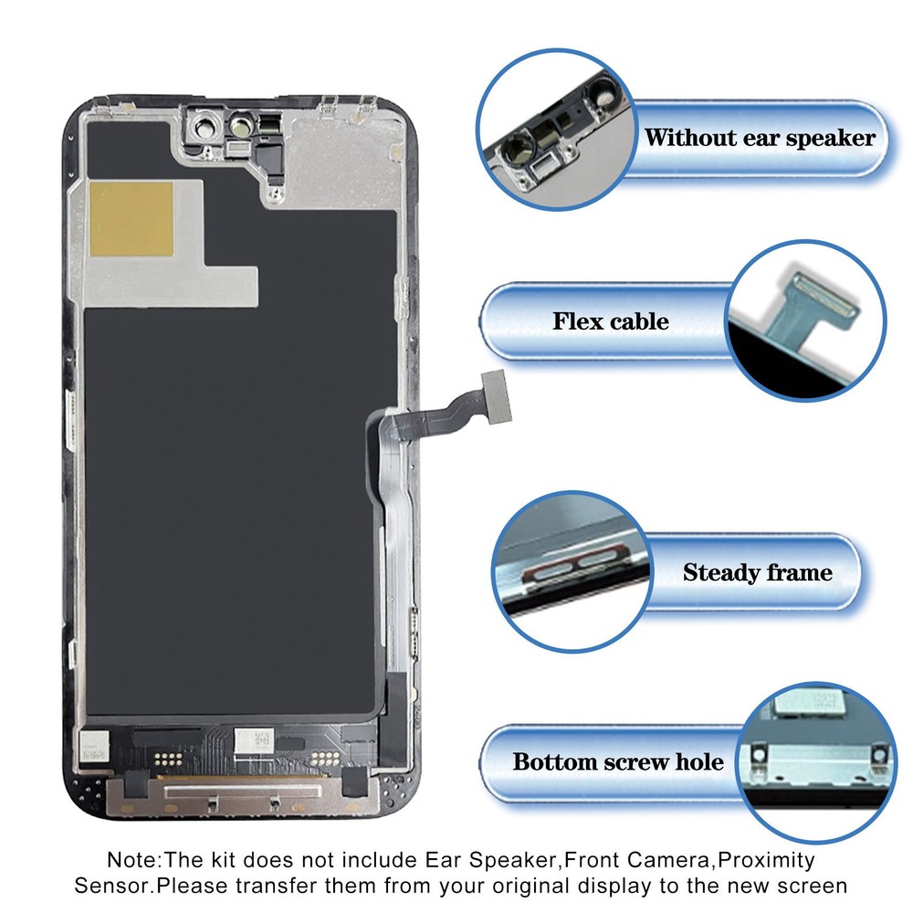 For iPhone 14 Pro Max LCD Display Screen Touch Digitizer Replacement Assembly