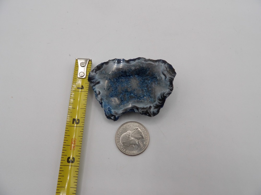 Cut and Polished Geode Colored Blue 1.5 Oz