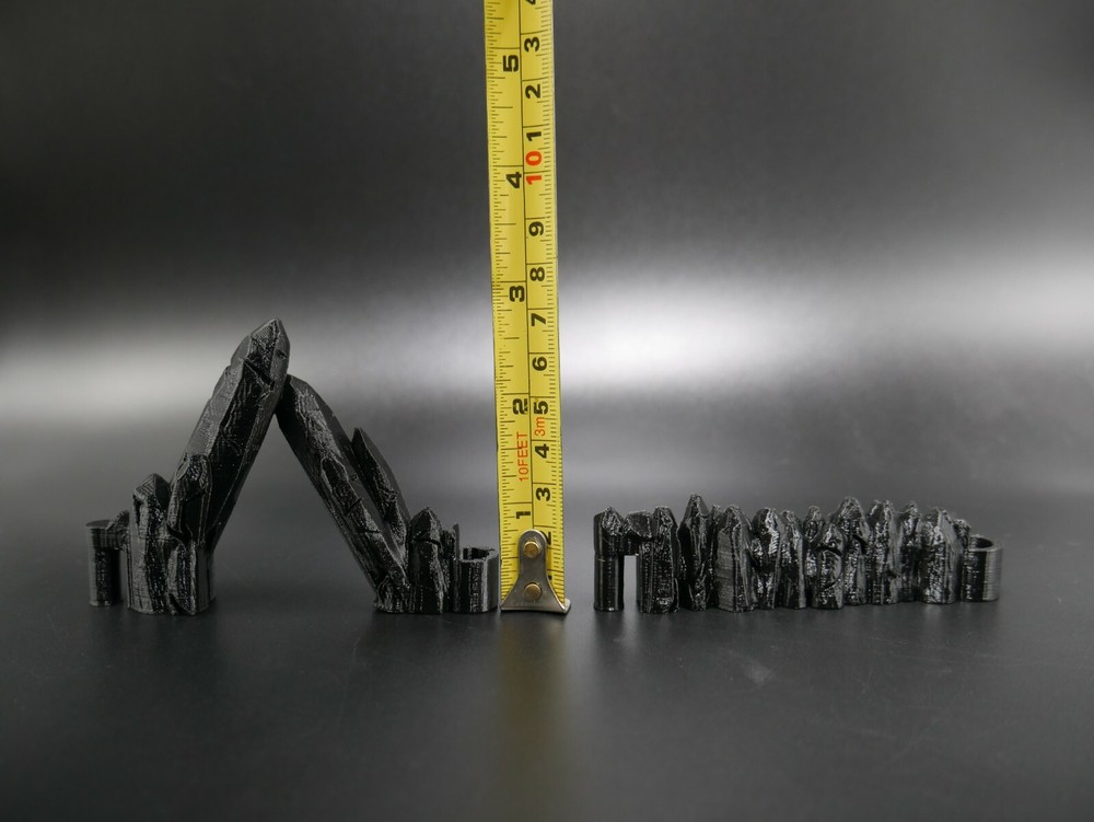 Tabletop Terrain 3d Printed Black Dungeon Cavern interlocking D&D, pathfinder