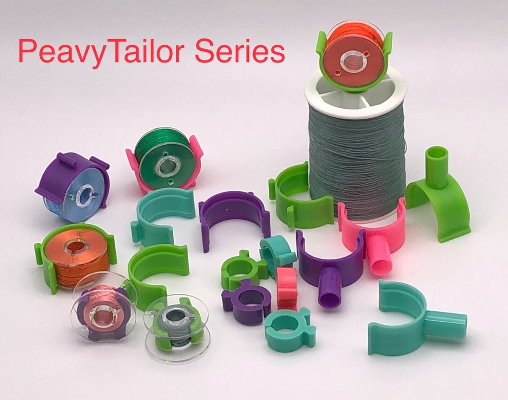 PeavyTailor 36Pcs (#12) Bobbin Holders Thread Clips Spool Huggers for Embroidery