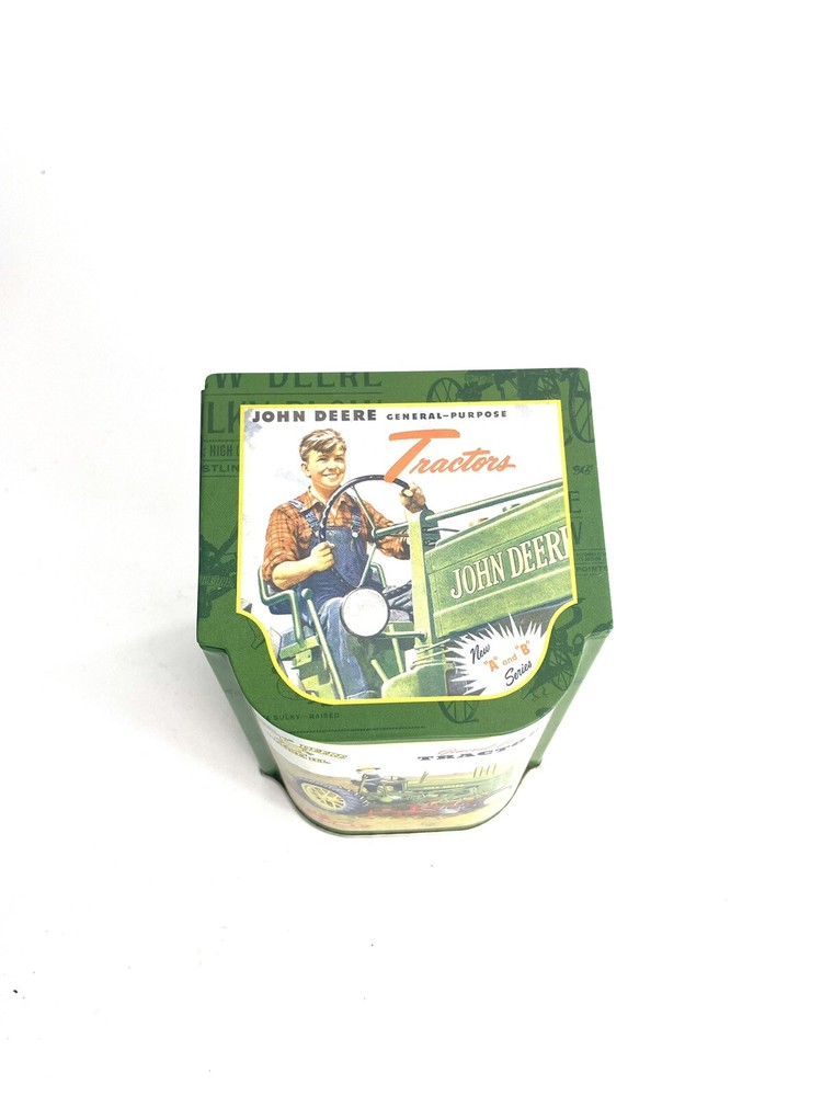 John Deere Collectible Tin Container Hinged Lid