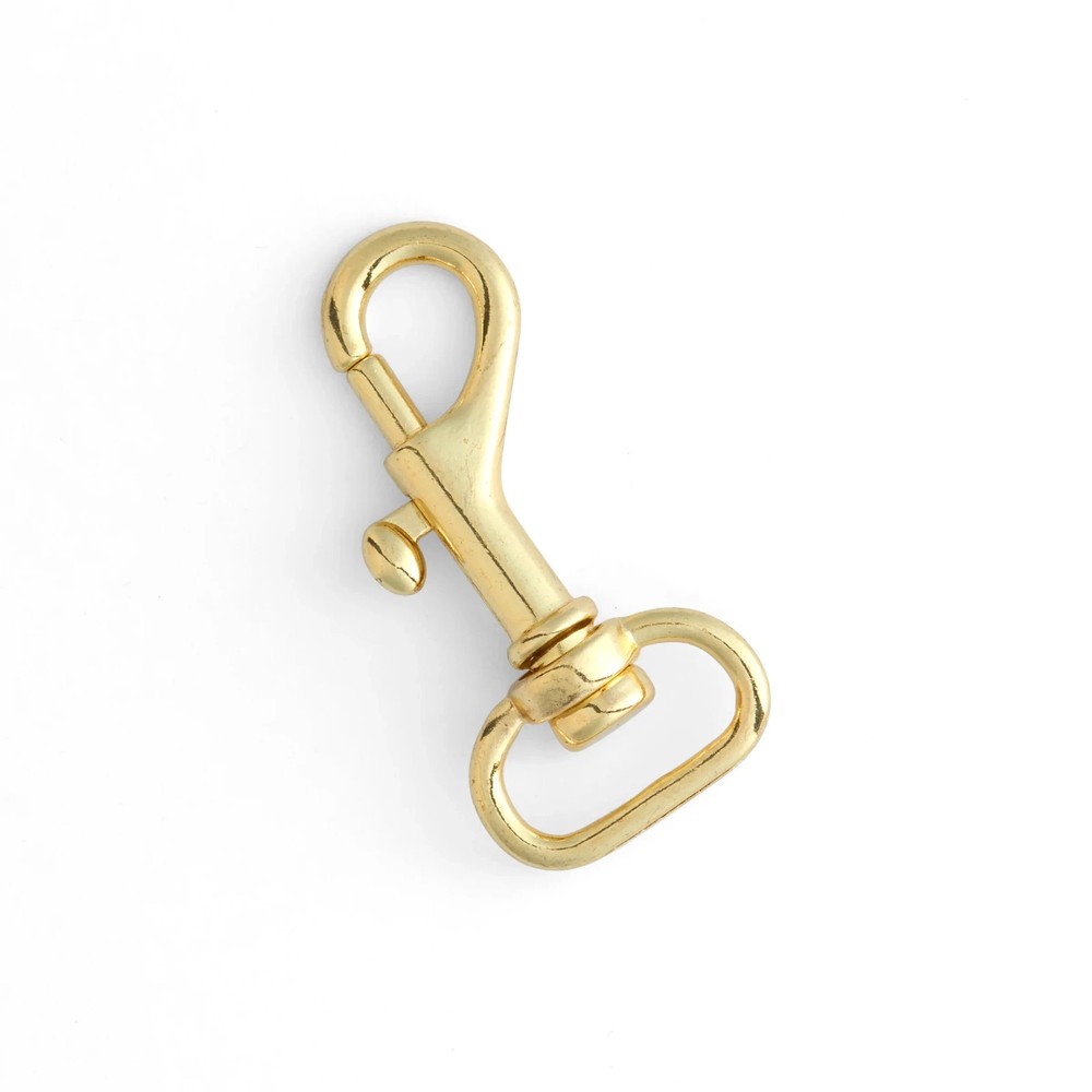 3/4" Swivel Snap Hook, Brass Plated (5-Pack)
