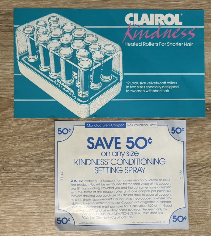 Clairol Kindness Heated Rollers FT-19 Tested & Working 1985 with Clips
