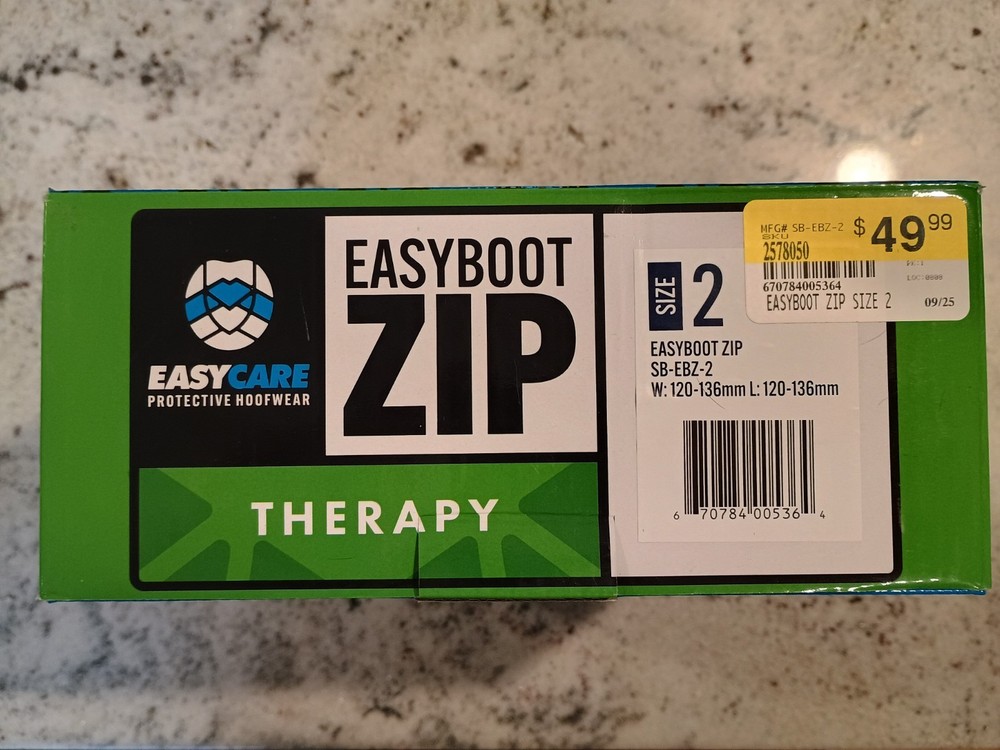 EasyCare EasyBoot Zip Horse Boot Size 2