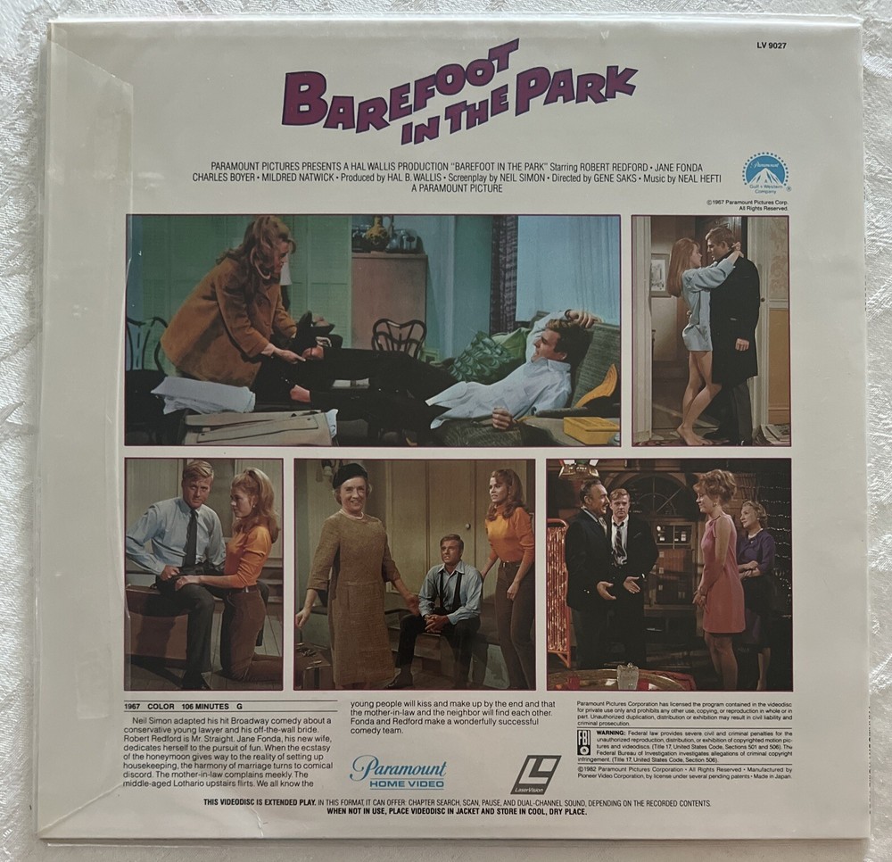 Barefoot in the Park (Laserdisc)