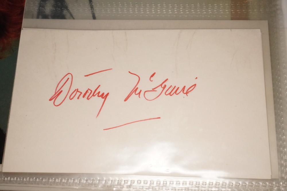 Dorothy McGuire Autographed Signed Postcard
