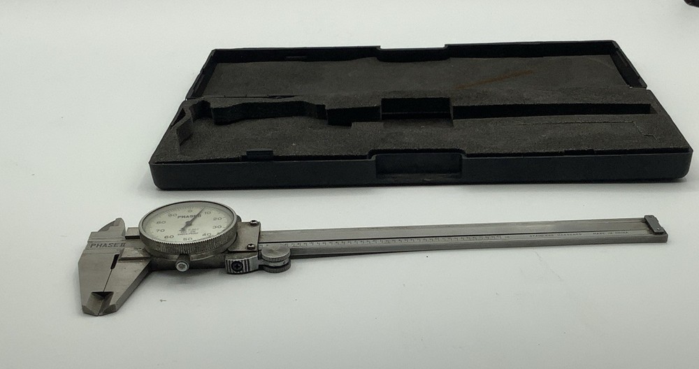 Vintage Phase II 920-216 Dial Caliper with Case Shock Proof