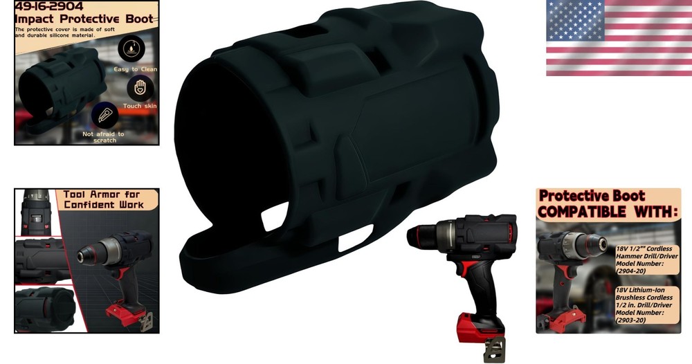 Shock-Resistant Boot for M18 FUEL Hammer Drill – Easy Installation