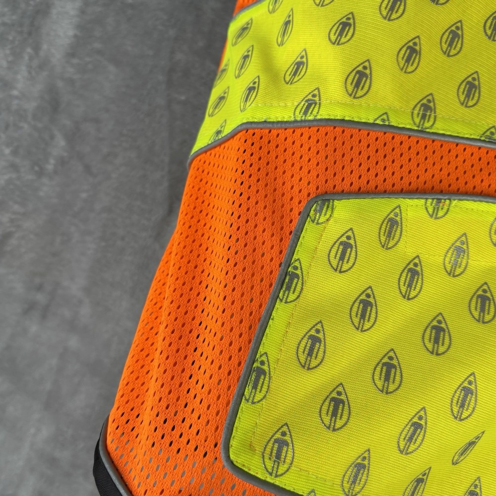 Coumiee Breakaway Safety Vest Custom Reflective 3X Orange Yellow Hook Loop Close