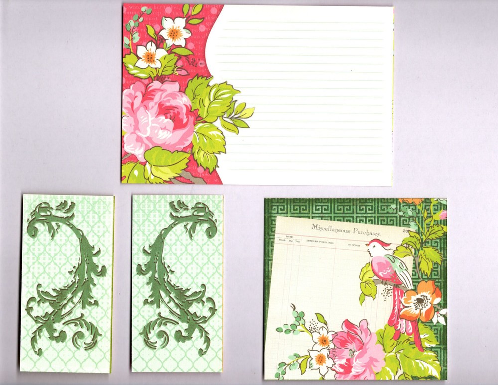 Snippets ENGAGING (12PC) HANDMADE EPHEMERA PIECES/CARDS Double-Sided