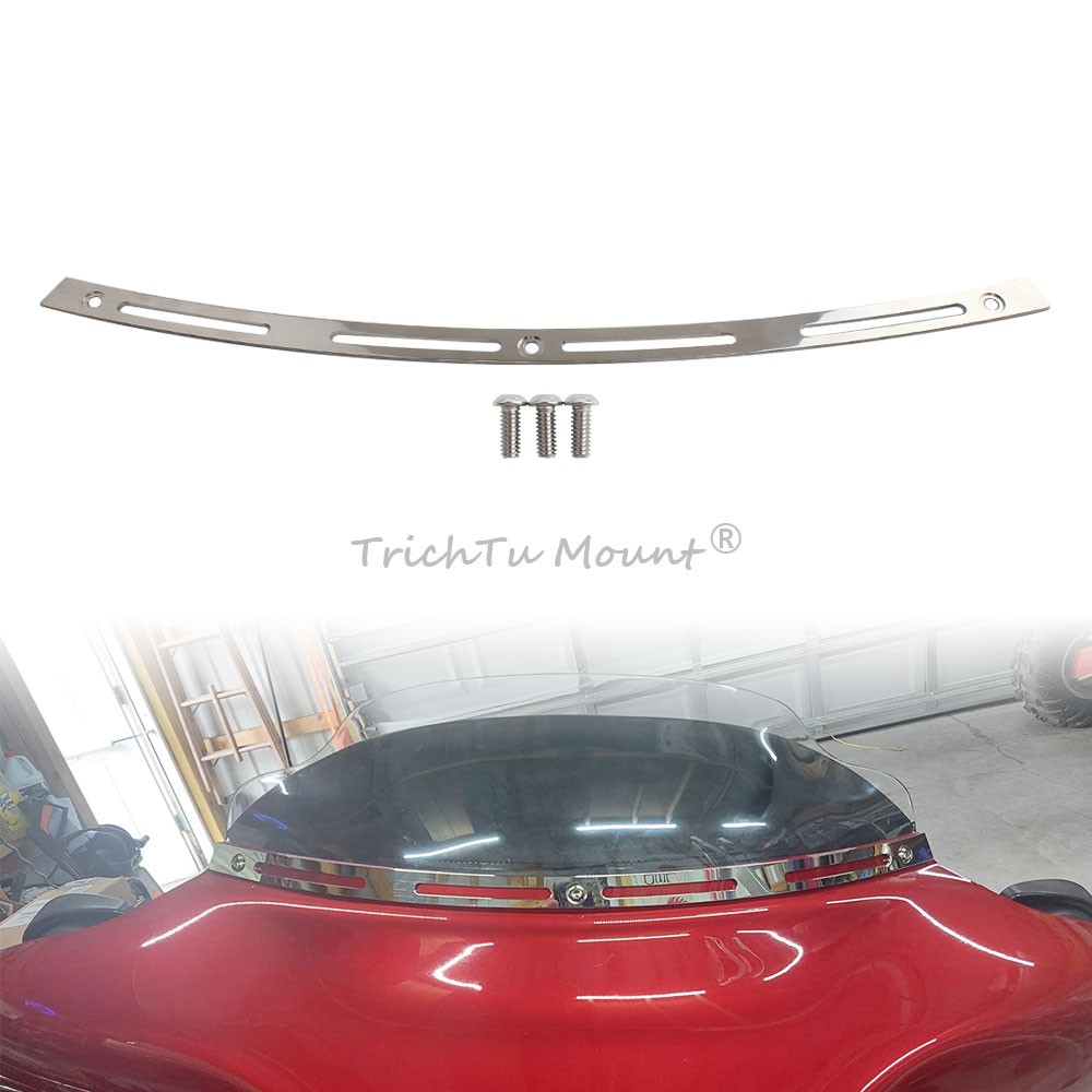 Fairing Windshield Windscreen Trim Chrome Fit For Harley Electra Glide 1996-2013