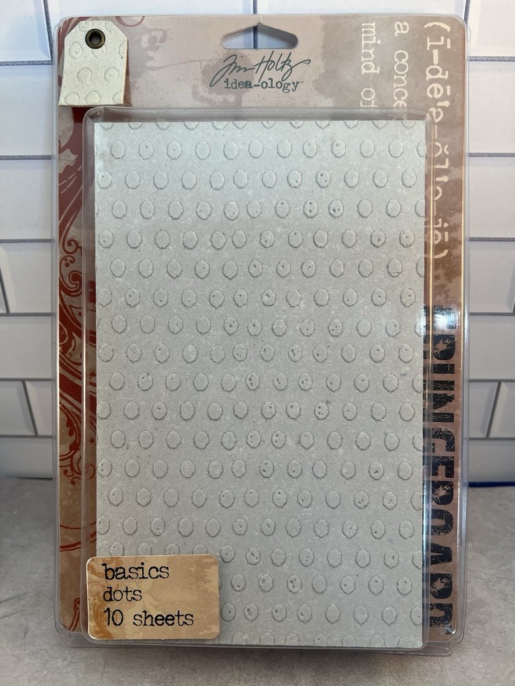 Tim Holtz Idea-ology 10 Sheets Basic Dots Grunge Board New