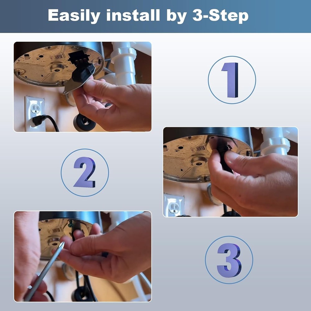 EZ Connect Power Cord for insinkerator Garbage Disposal 4-Foot Power Cord