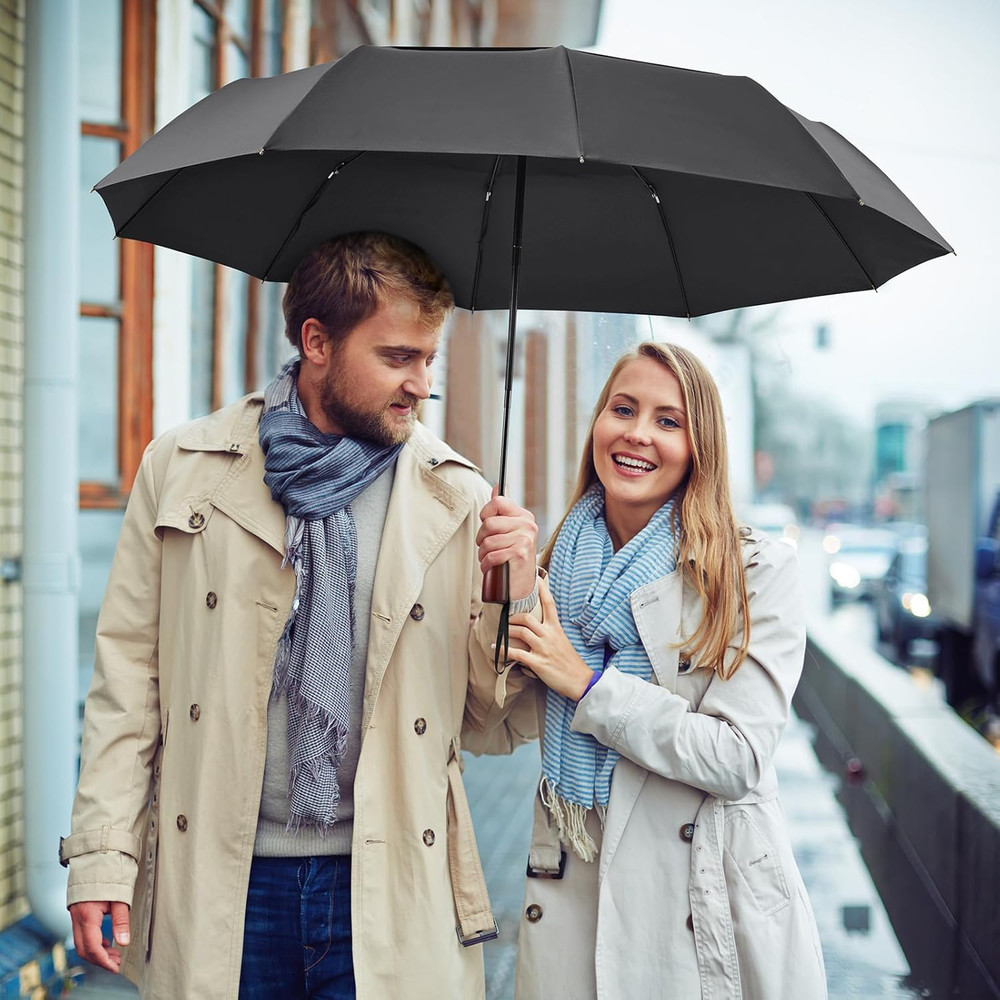 54 Inch Large Compact Windproof Golf Umbrella for Rain Oversized Auto Open Close