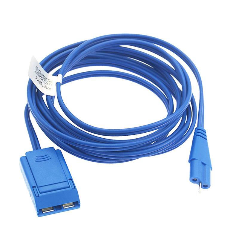 REM American Plug Electrosurgical Electrode Negative Plate Connection Cable/Wire