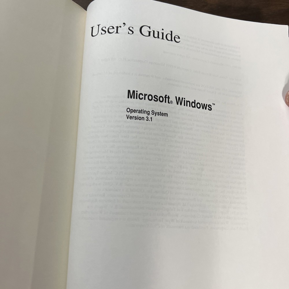 Vintage 1993 Original Microsoft Windows 3.1 User's Guide