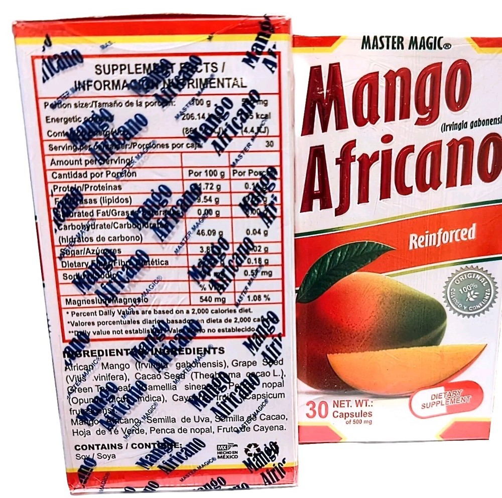 3 PACK! Mango Africano MASTER MAGIC AFRICAN MANGO 30 Capsulas Original