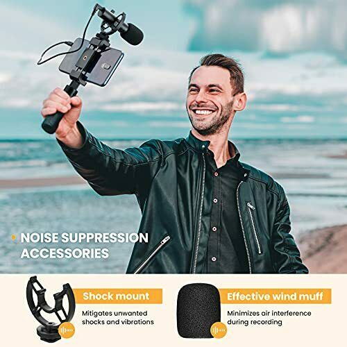 TARION On-Camera Microphone Video Mic Ultra-Compact Camera-Mount Microphone w...