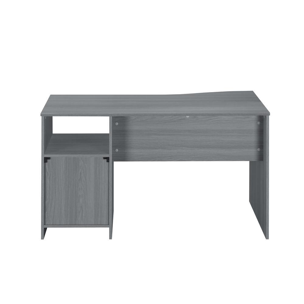 Classic Computer Desk with Multiple Drawers, Grey