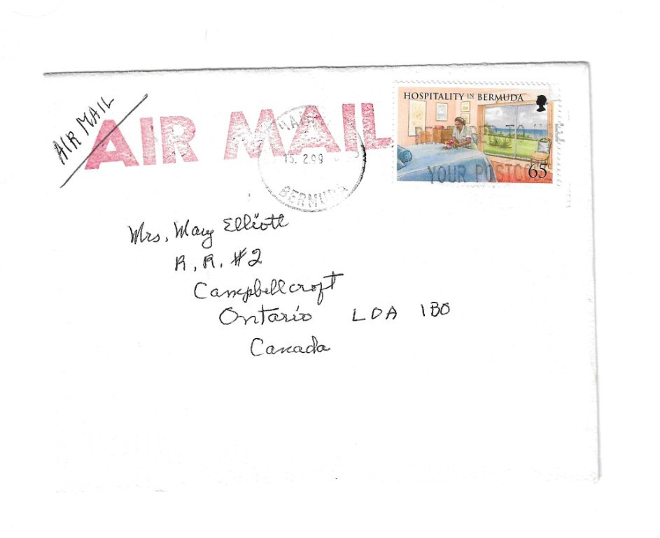 BERMUDA 1999 Cover sent from Hamilton to Canada