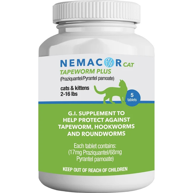 Nemacor Cat Tapeworm Plus Dewormer Tablets