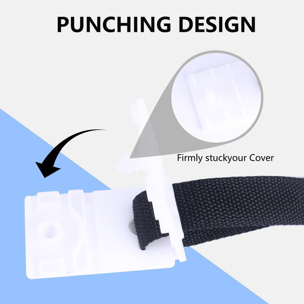 18Pcs Pool Solar Cover Reel Attachment Kit, Width: 10ft to 24ft, 18 Pcs