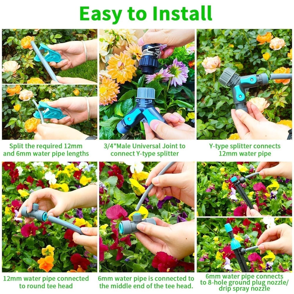 2026 Quick Connect Irrigation System Kit DIY Water Saving Drip Irrigation System