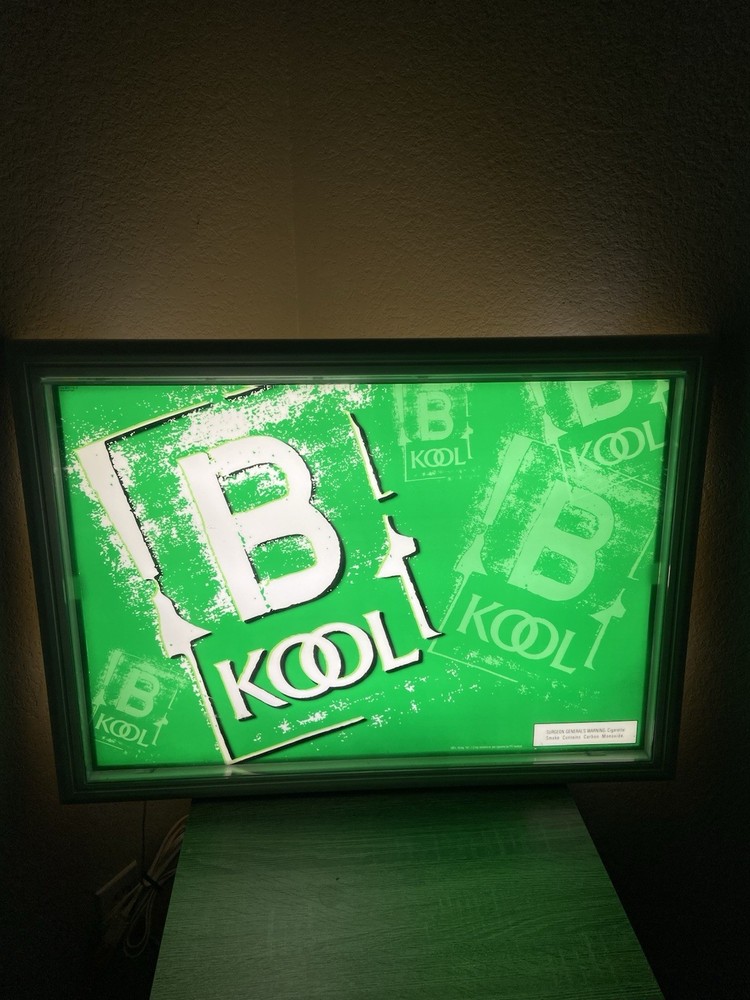 kool cigarette lighted sign vintage