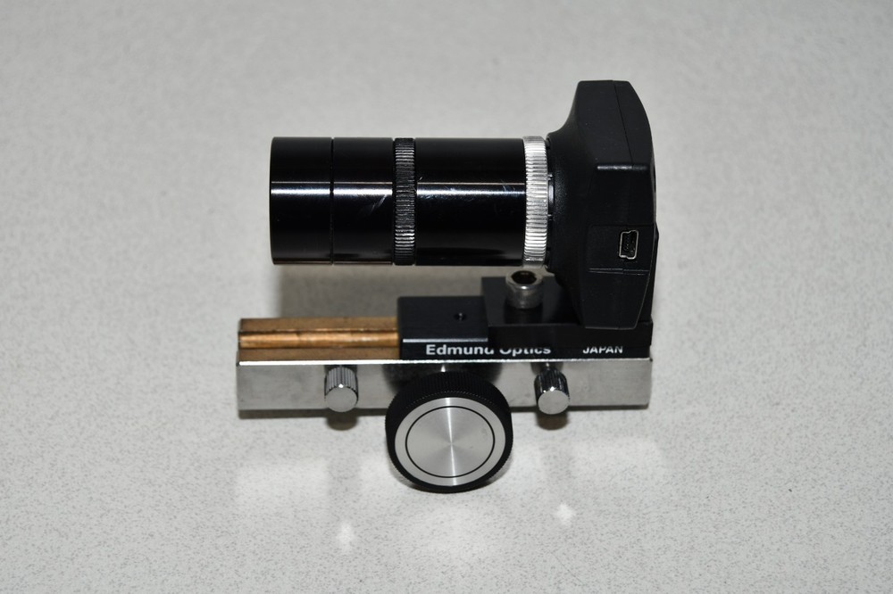 ^ Imaging Development Systems IDS UI-1540LE-M-GL-Trigger Camera & Edmund Rail