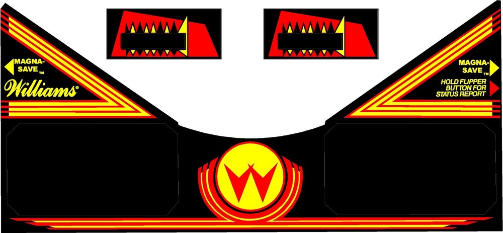 Williams Grand Lizard Pinball Machine Apron Decal Set