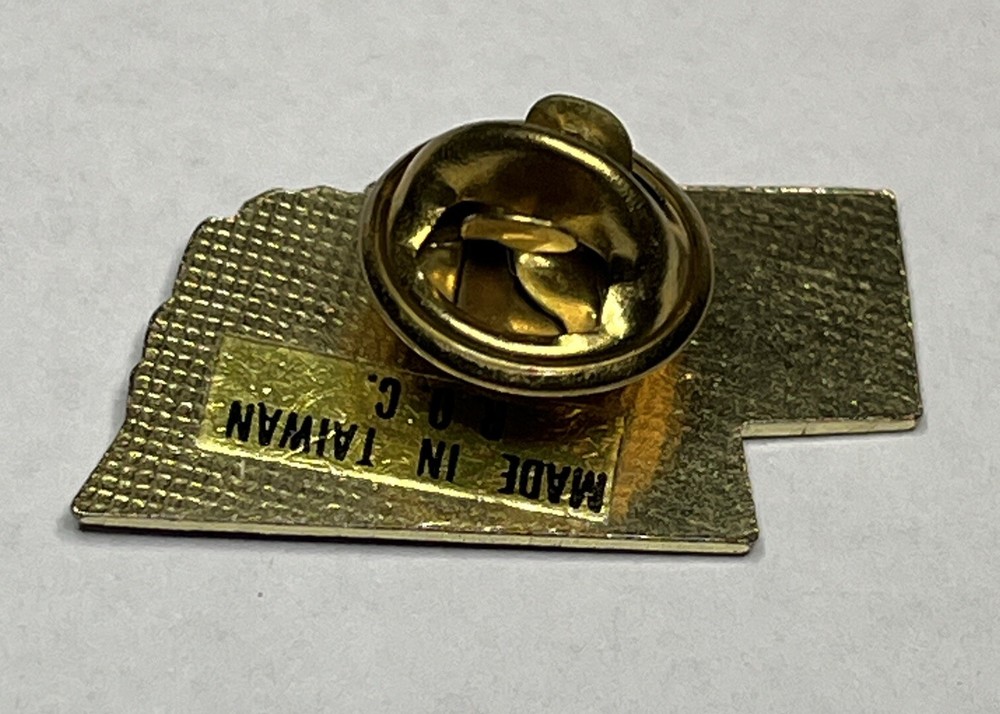 Nebraska Lapel Pin State Shaped Souvenir Cornhusker State