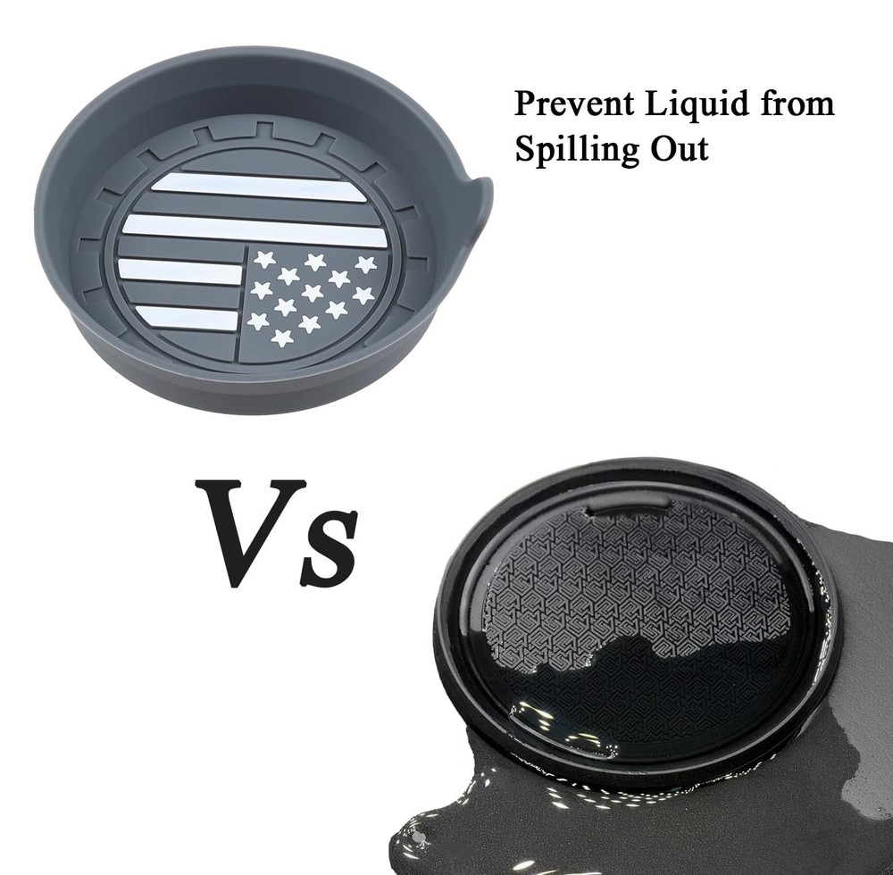 Amooca Car Cup Coaster Universal Non-Slip Silicone Cup Holder Insert