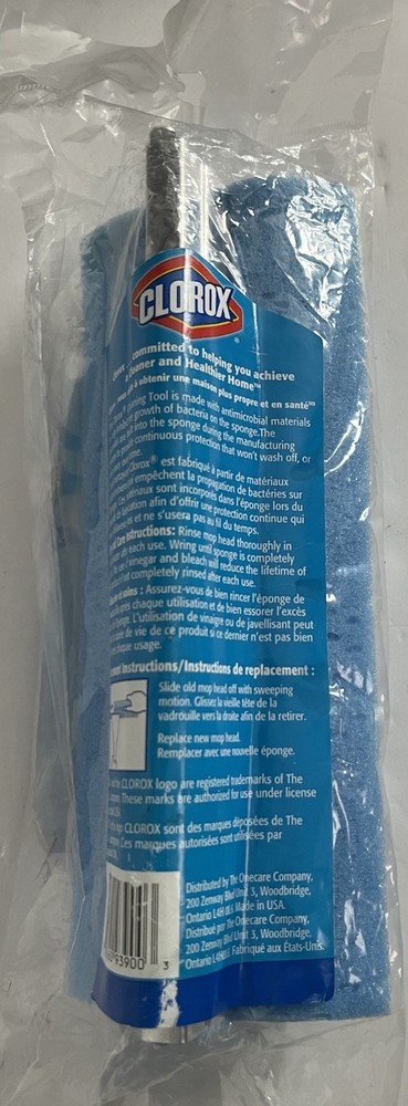 Clorox Roller Mop Refill Blue Antimicrobial Sponge Head New in Package