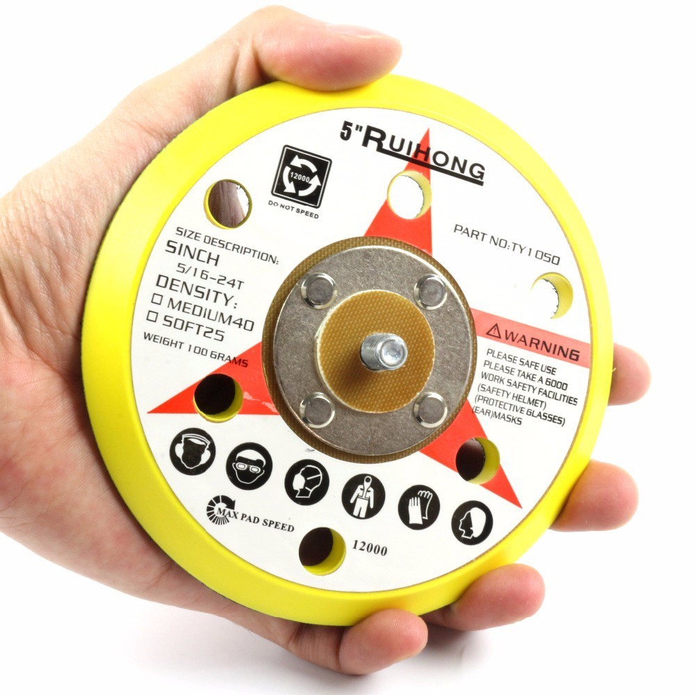 5 Flocking Sucker M8 Thread Self-adhesion Sanding Disc Backing Pad Power Sande