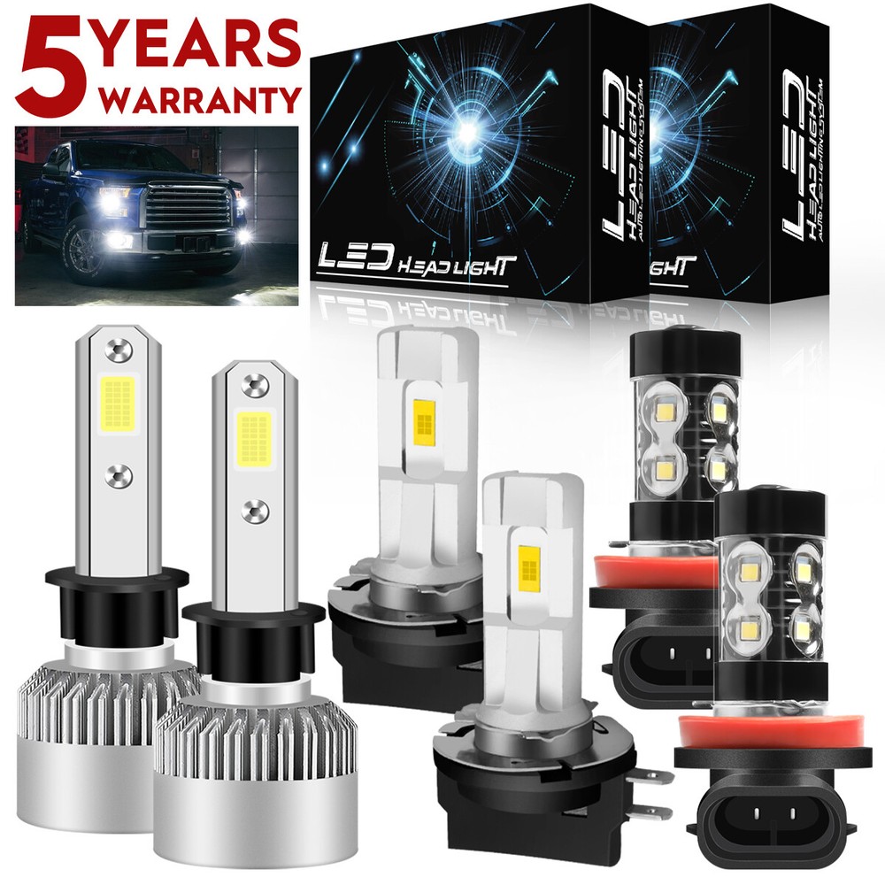 For 2011-2013 Kia Optima 6000k Led Headlight Hi/Lo+Fog light Combo Bulbs BF
