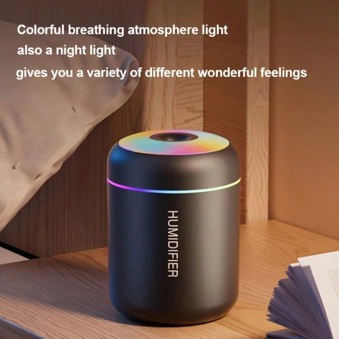 AOYI Mini Essential Oil Diffuser USB Mist Humidifier w/ Color Night Light